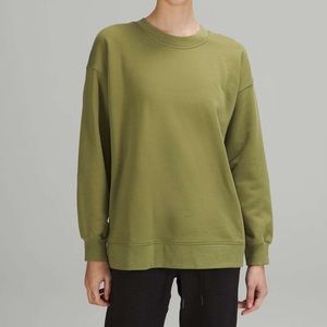 NWOT Lululemon Bronze Green Perfectly Oversized Crew